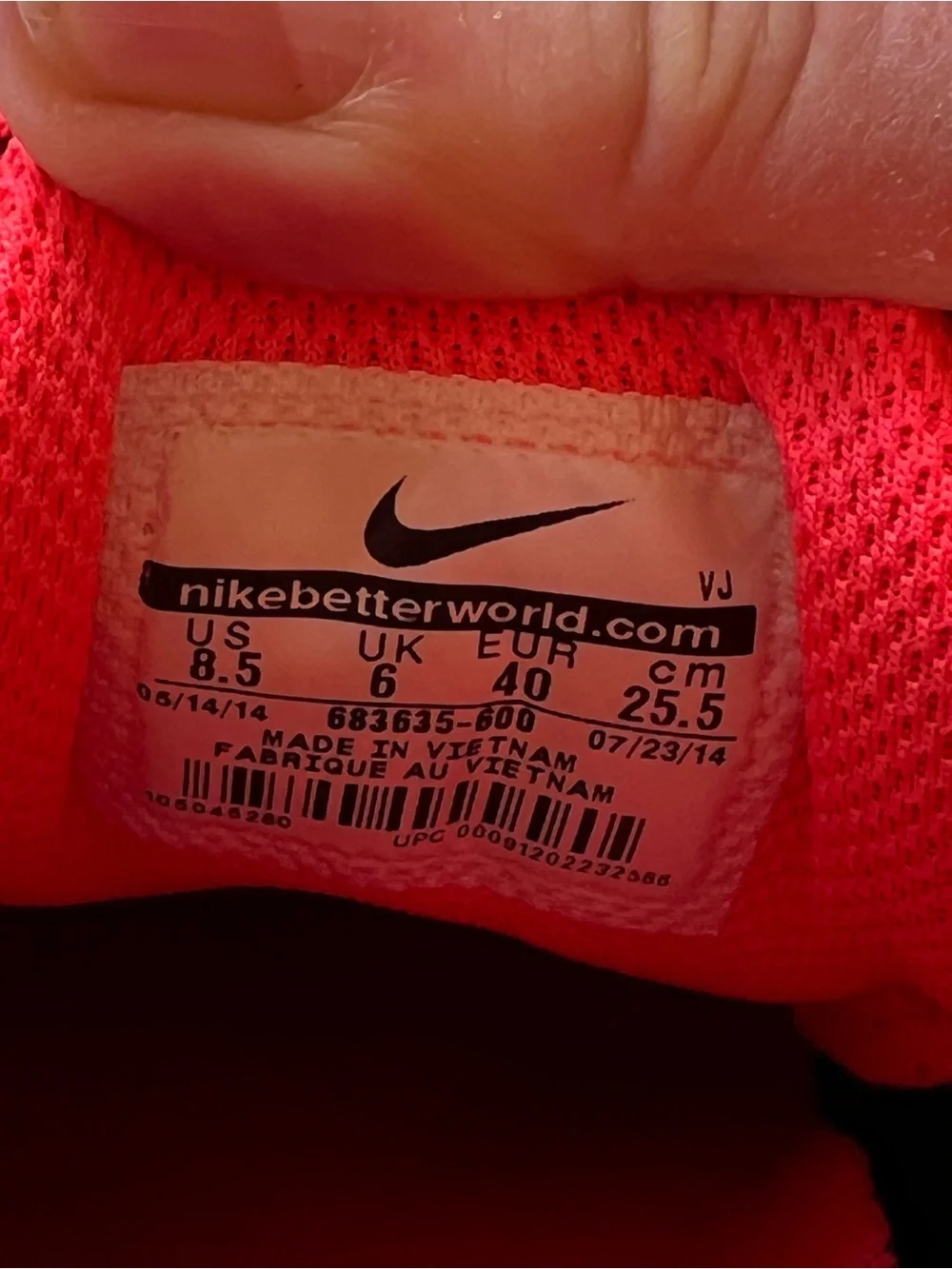 NIKE AIR MAX TAILWIND RUNNING SNEAKERS SIZE 8.5 BRIGHT ORANGE PINK